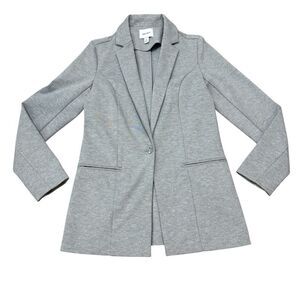 Nine West Gray Grey Ponte Knit Sweatshirt Blazer Size XS
